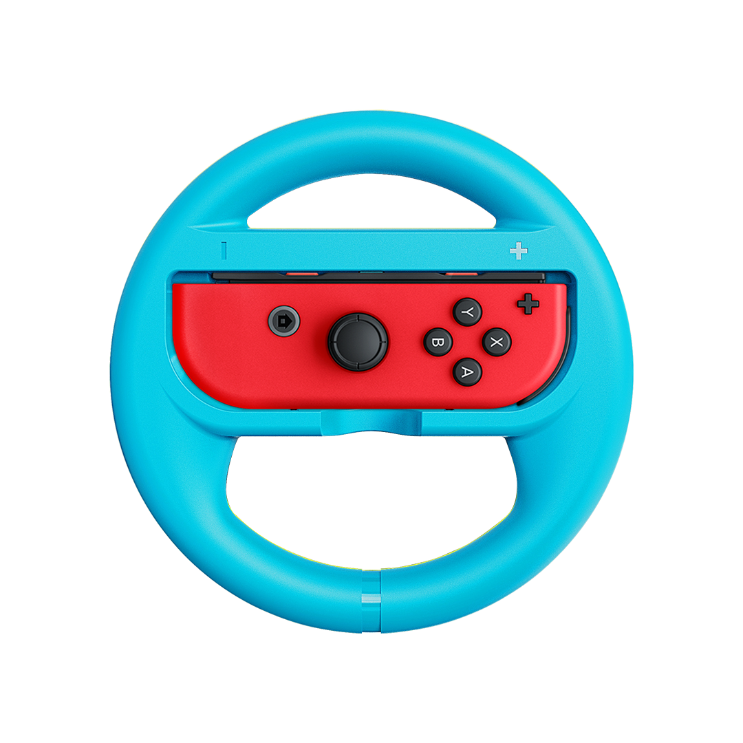 Mini Steering Wheel for Nintendo Switch Joy-Con adds excitement to racing games.