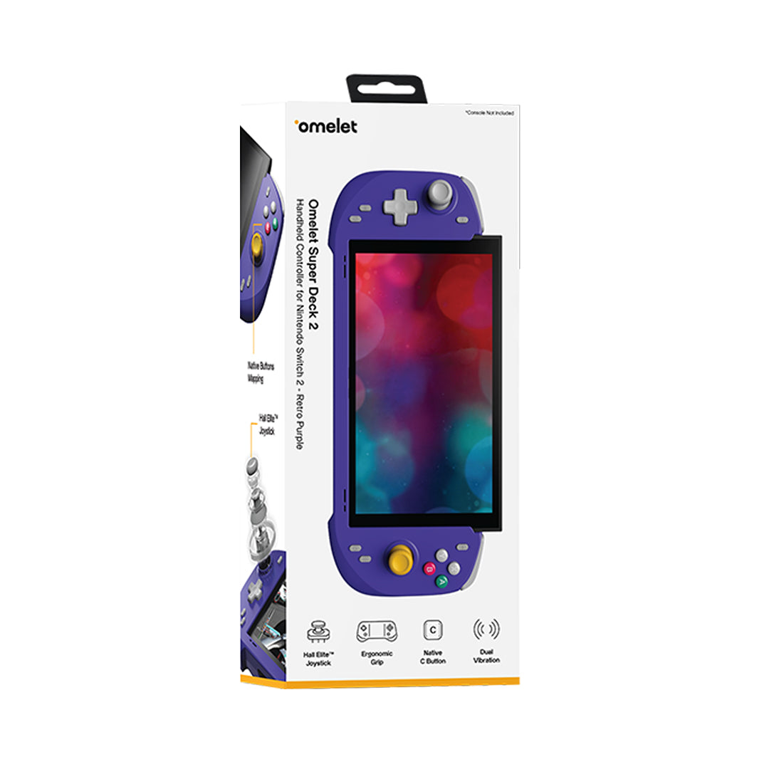Super Deck 2 Handheld Controller for Nintendo Switch 2 - Retro Purple