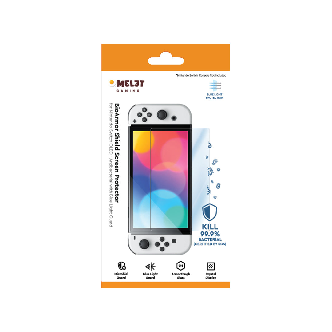 BioArmor Shield Screen Protector - Anti-Bacterial & Anti-Blue Light for Switch OLED