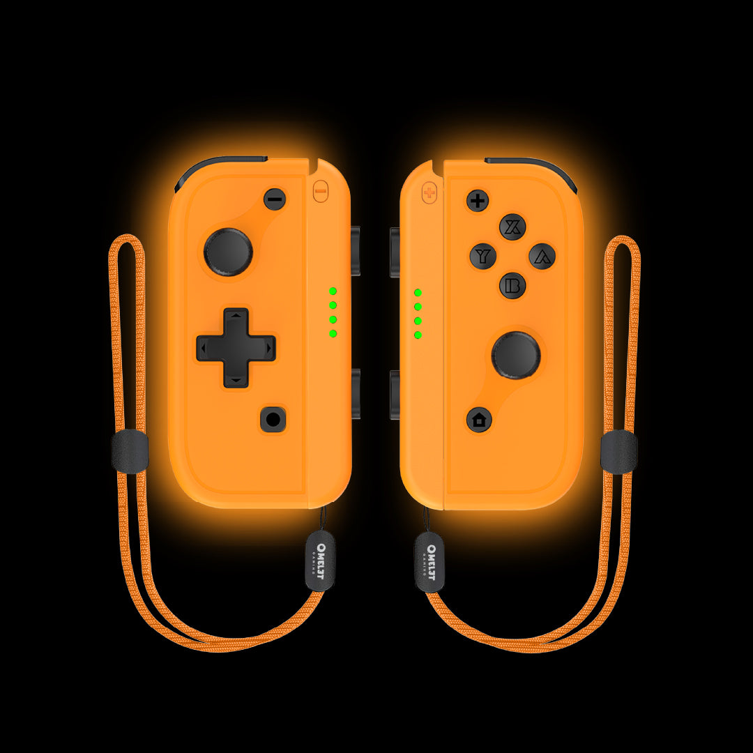 Nintendo Switch Joy Con with a glow-in-the-dark finish, providing a drift-free gaming experience.