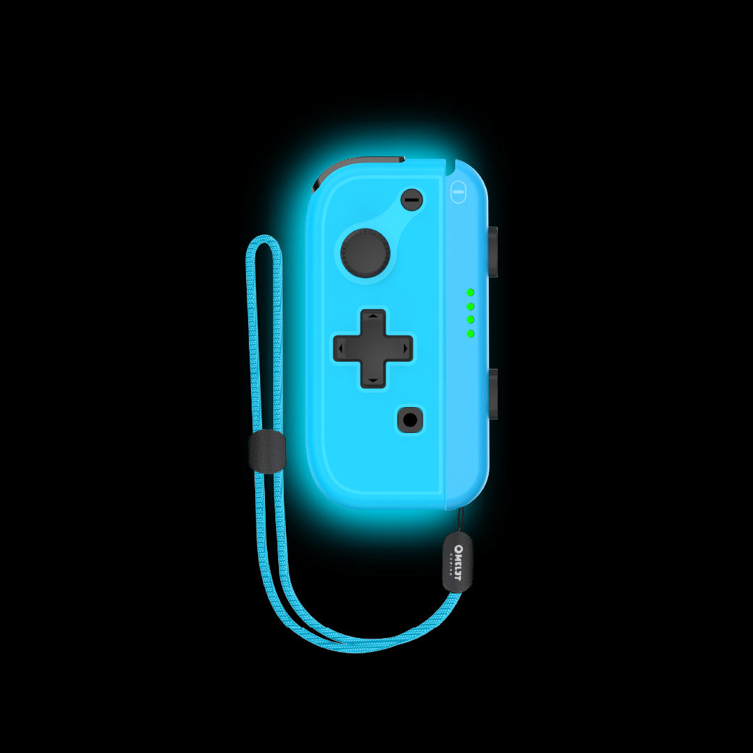 Ergonomic Joy Con that glows in the dark, featuring Hall Effect technology for a smooth, drift-free experience.