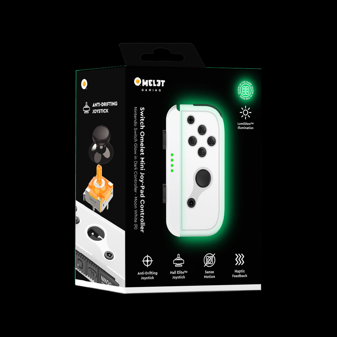 Joy Con with glow-in-the-dark features, ensuring affordable and drift-free gaming